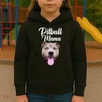 Cool Pitbull Mom For Women Mama Pitbull Owner Dog Lover Kids Hoodie thumb 3