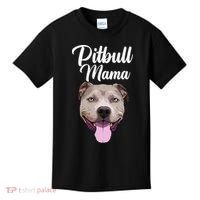 Cool Pitbull Mom For Women Mama Pitbull Owner Dog Lover Kids T-Shirt thumb 0