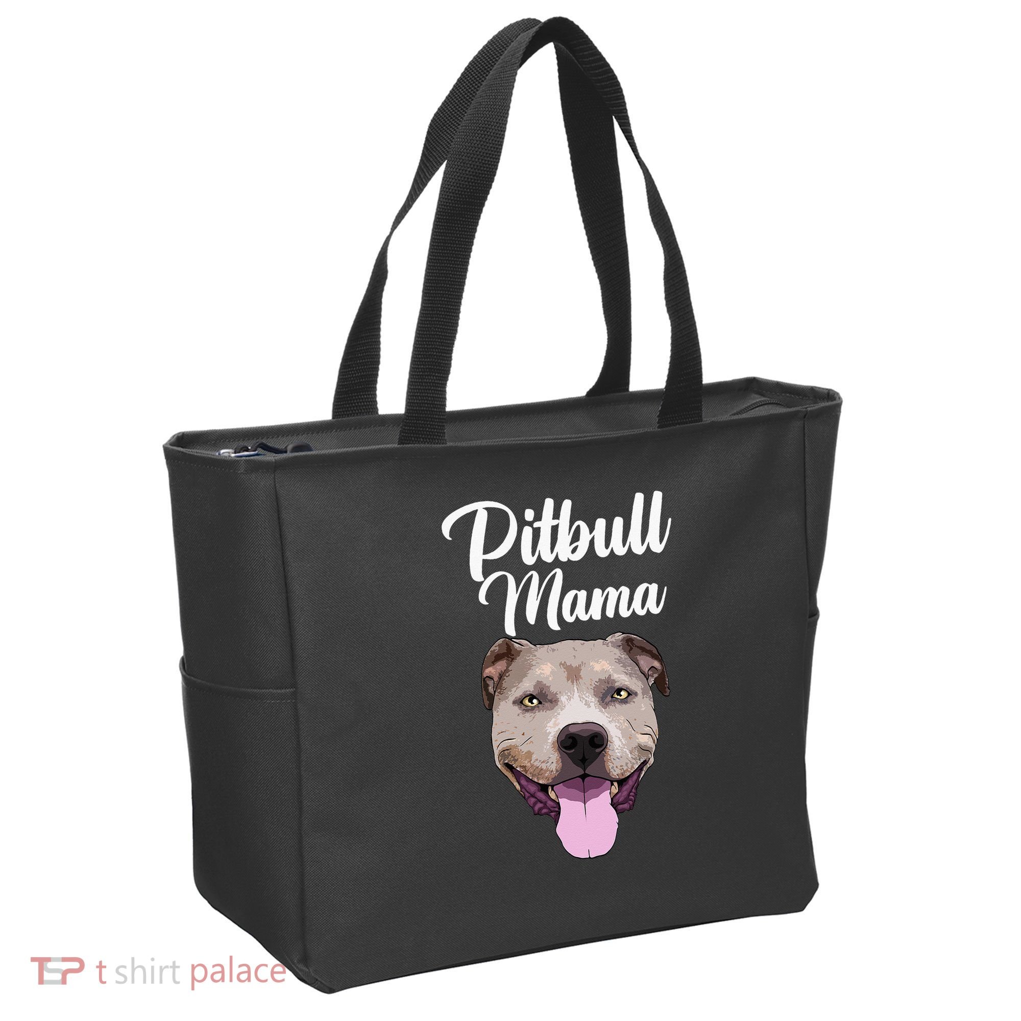 Cool Pitbull Mom For Women Mama Pitbull Owner Dog Lover Tote Bag