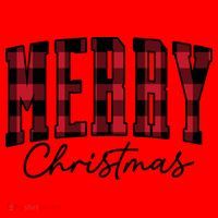 Cool Plaid Merry Christmas Santa Hat thumb 1