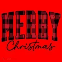 Cool Plaid Merry Christmas Santa Hat thumb 1