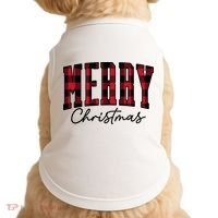Cool Plaid Merry Christmas Doggie Tank thumb 0