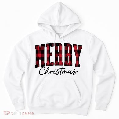 Cool Plaid Merry Christmas Hoodie