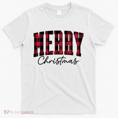 Cool Plaid Merry Christmas T-Shirt