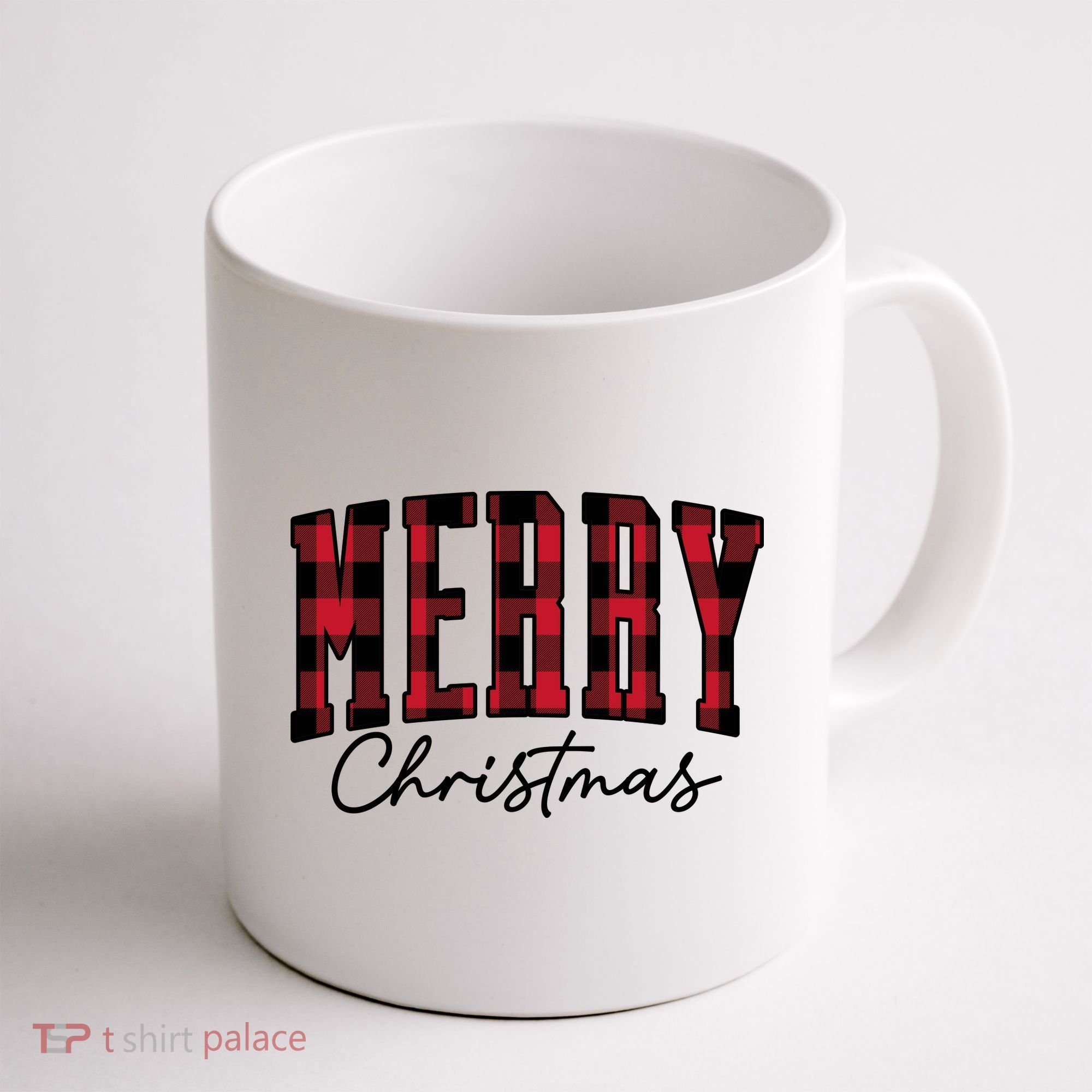 Cool Plaid Merry Christmas Coffee Mug