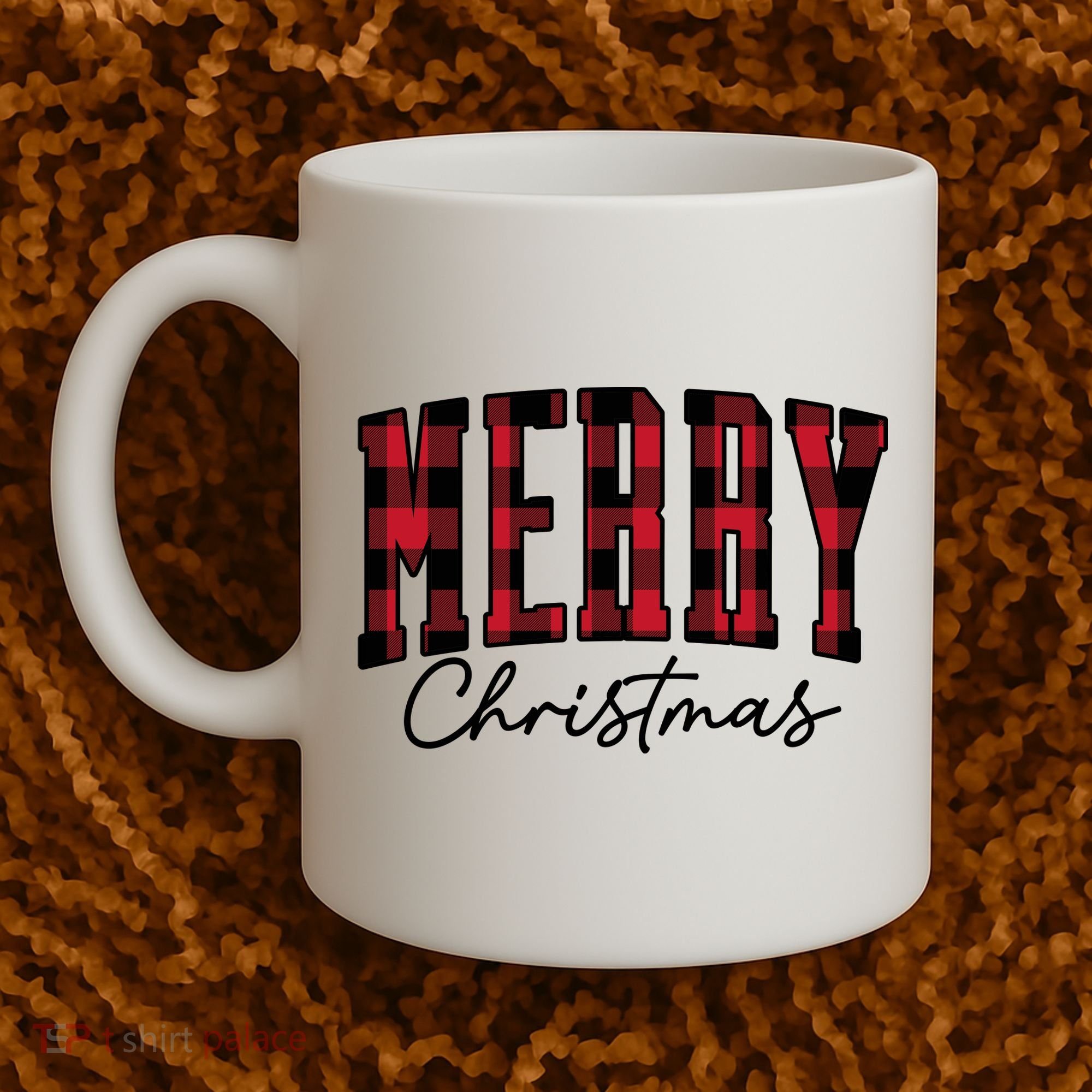 Cool Plaid Merry Christmas Coffee Mug