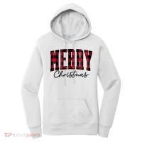 Cool Plaid Merry Christmas Women's Hoodie thumb 0