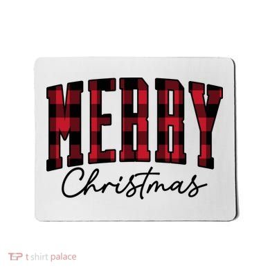 Cool Plaid Merry Christmas Mousepad