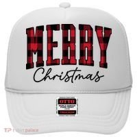 Cool Plaid Merry Christmas Hat thumb 0