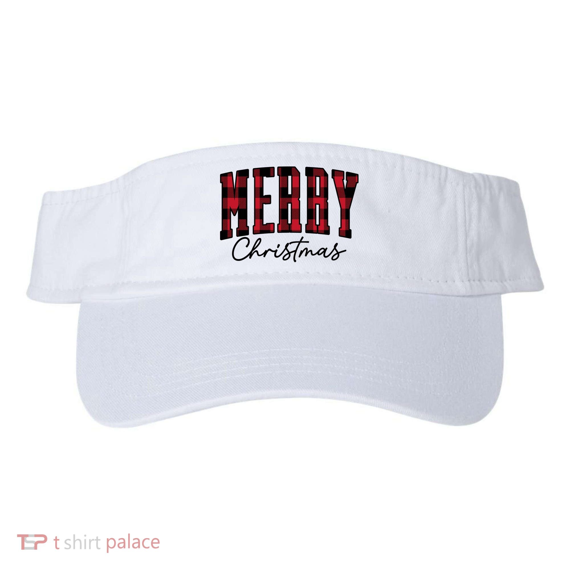 Cool Plaid Merry Christmas Visor