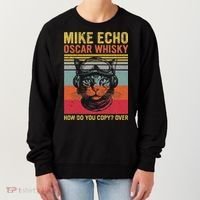 Cat Pilot Mike Echo Oscar Whisky How Do You Copy Women's Sweatshirt thumb 0
