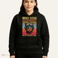 Cat Pilot Mike Echo Oscar Whisky How Do You Copy Hoodie thumb 5