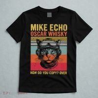 Cat Pilot Mike Echo Oscar Whisky How Do You Copy T-Shirt thumb 5