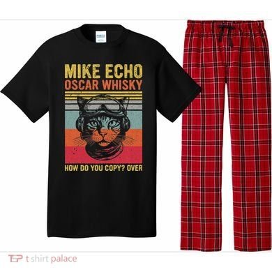 Cat Pilot Mike Echo Oscar Whisky How Do You Copy Pajama Set