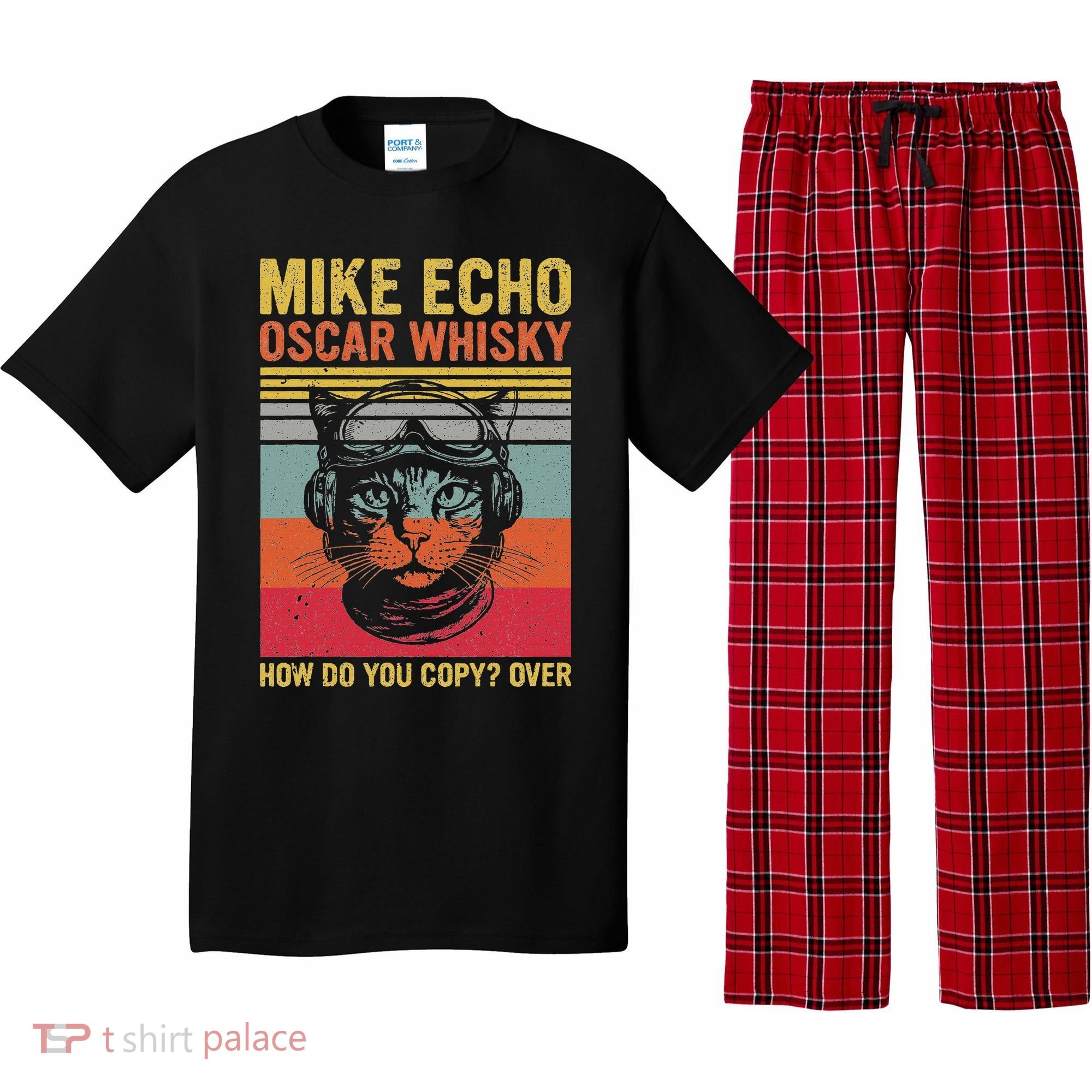 Cat Pilot Mike Echo Oscar Whisky How Do You Copy Pajama Set
