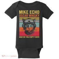 Cat Pilot Mike Echo Oscar Whisky How Do You Copy Baby Bodysuit thumb 0