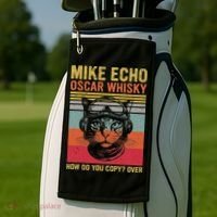 Cat Pilot Mike Echo Oscar Whisky How Do You Copy Golf Towel thumb 2
