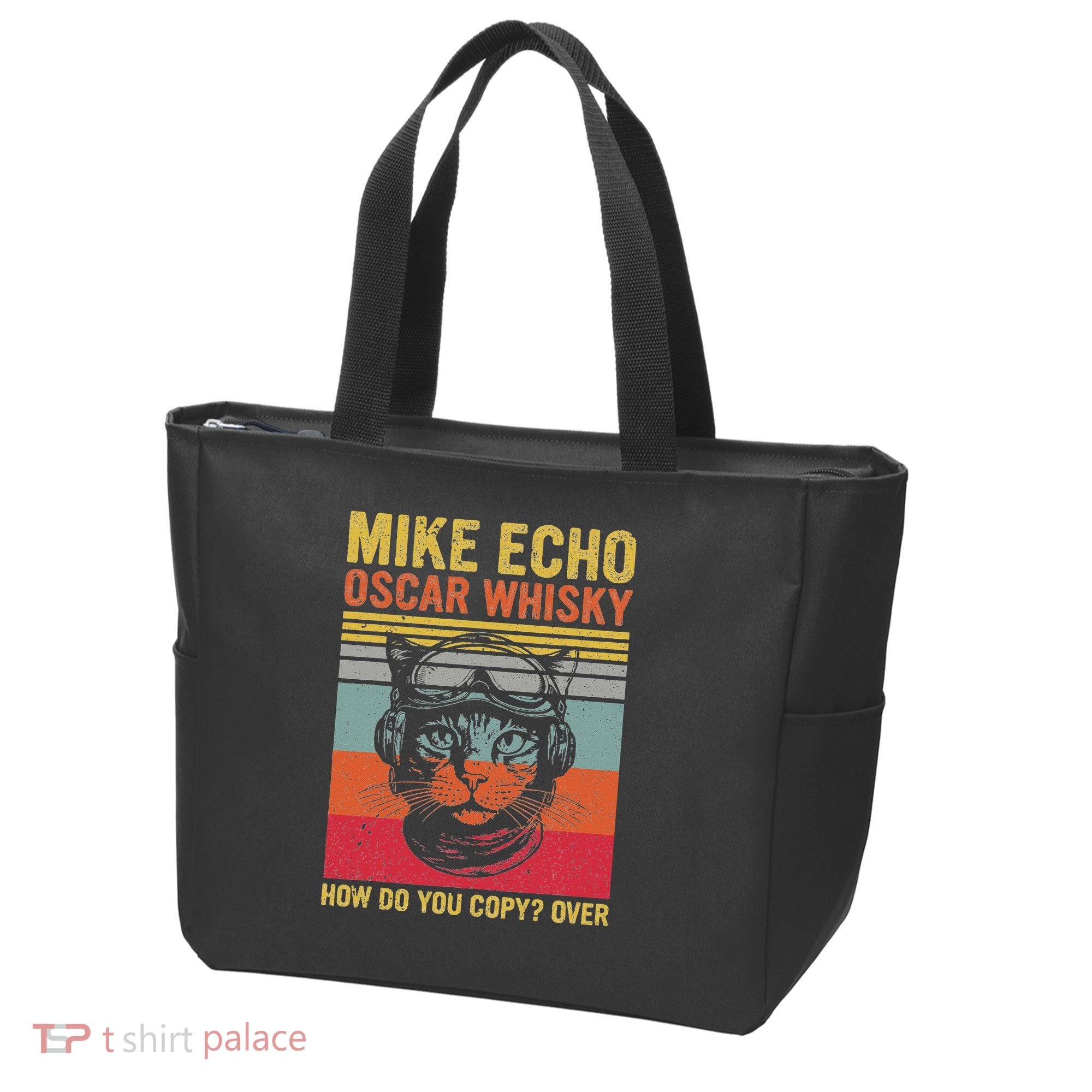 Cat Pilot Mike Echo Oscar Whisky How Do You Copy Tote Bag