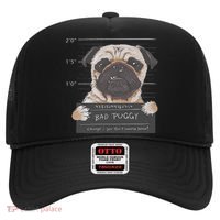 Cute Pug Mugshot Bad Puggy Puppy Humor Funny Dog Hat thumb 0