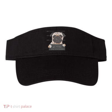 Cute Pug Mugshot Bad Puggy Puppy Humor Funny Dog Visor