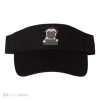 Cute Pug Mugshot Bad Puggy Puppy Humor Funny Dog Visor thumb 0
