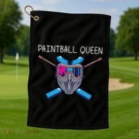 Cool Paintball Mom Paint Weapon Tactical Target Meaningful Gift Golf Towel thumb 1