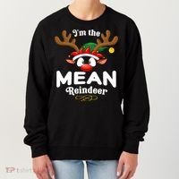Christmas Pjs Mean Xmas Reindeer Matching Great Gift Women's Sweatshirt thumb 0
