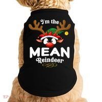 Christmas Pjs Mean Xmas Reindeer Matching Great Gift Doggie Tank thumb 0