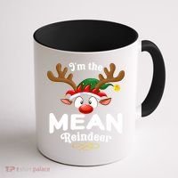 Christmas Pjs Mean Xmas Reindeer Matching Great Gift Coffee Mug thumb 1
