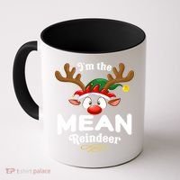 Christmas Pjs Mean Xmas Reindeer Matching Great Gift Coffee Mug thumb 0
