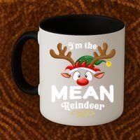 Christmas Pjs Mean Xmas Reindeer Matching Great Gift Coffee Mug thumb 2
