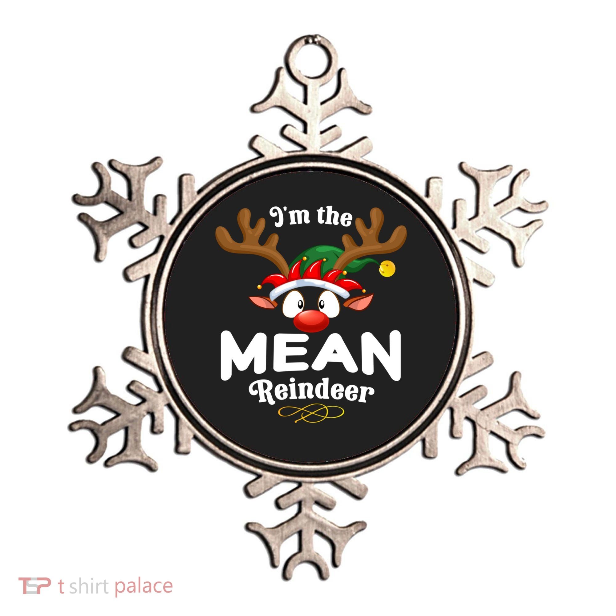 Christmas Pjs Mean Xmas Reindeer Matching Great Gift Ornament
