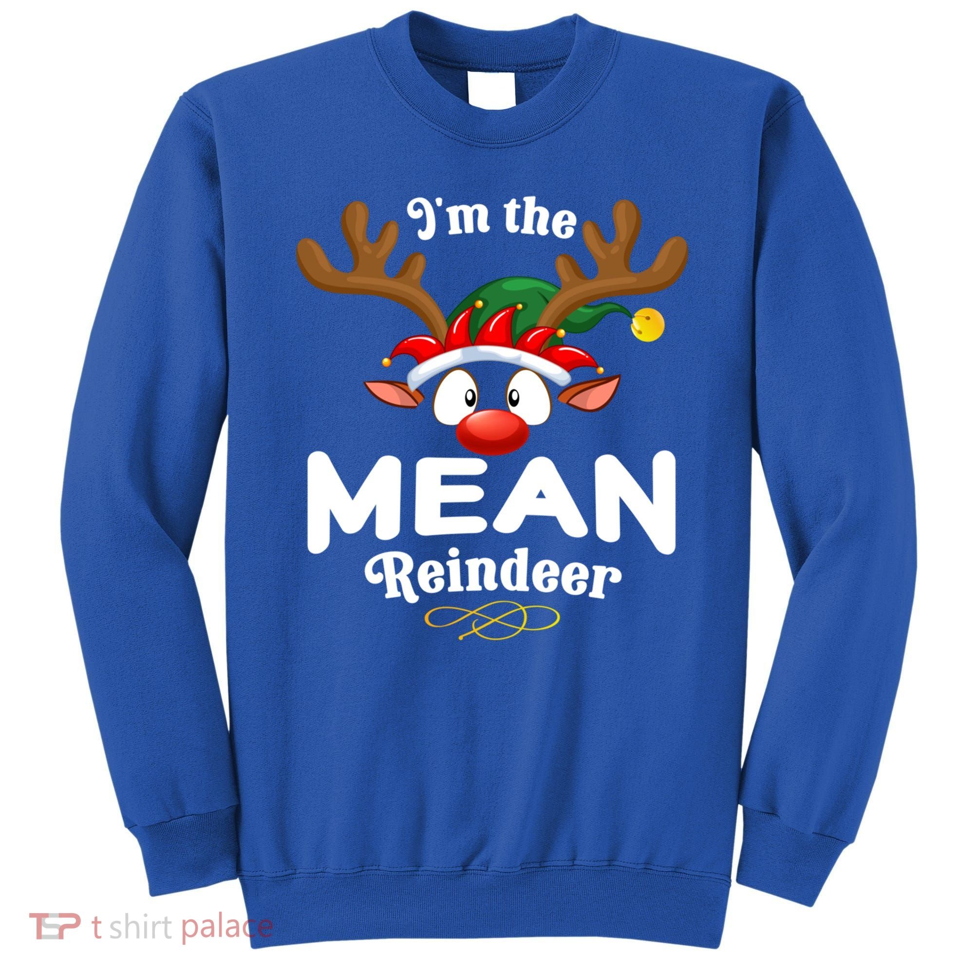 Christmas Pjs Mean Xmas Reindeer Matching Great Gift Sweatshirt