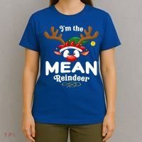 Christmas Pjs Mean Xmas Reindeer Matching Great Gift T-Shirt thumb 4