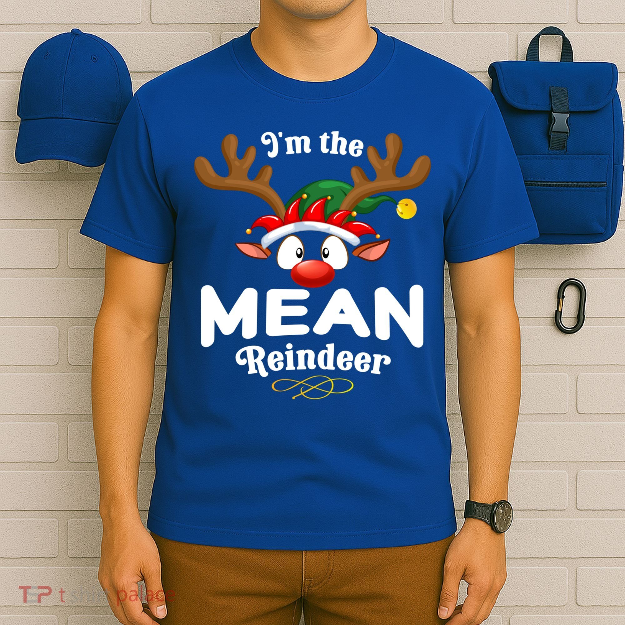 Christmas Pjs Mean Xmas Reindeer Matching Great Gift T-Shirt
