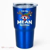 Christmas Pjs Mean Xmas Reindeer Matching Great Gift Tumbler thumb 0
