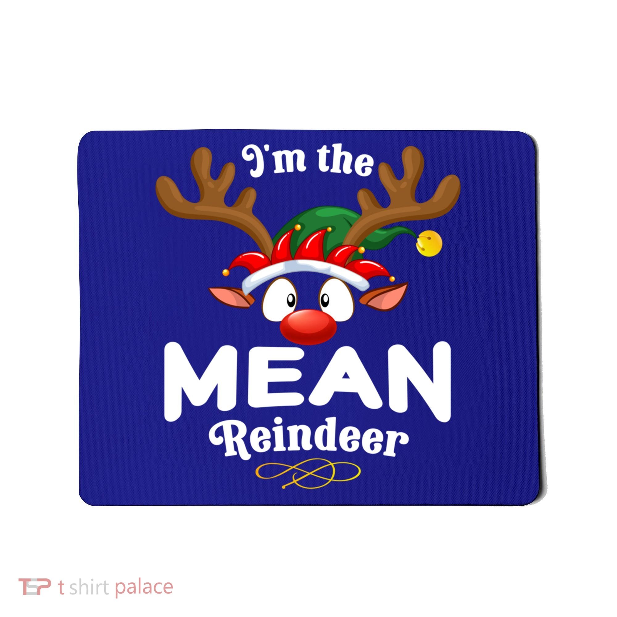 Christmas Pjs Mean Xmas Reindeer Matching Great Gift Mousepad