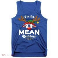 Christmas Pjs Mean Xmas Reindeer Matching Great Gift Tank Top thumb 0