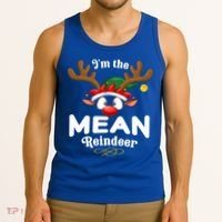 Christmas Pjs Mean Xmas Reindeer Matching Great Gift Tank Top thumb 3