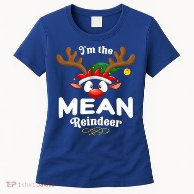 Christmas Pjs Mean Xmas Reindeer Matching Great Gift Women's T-Shirt