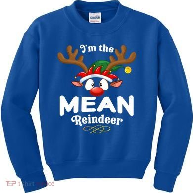 Christmas Pjs Mean Xmas Reindeer Matching Great Gift Kids Sweatshirt