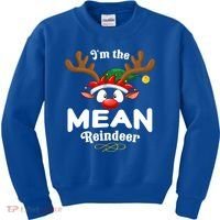 Christmas Pjs Mean Xmas Reindeer Matching Great Gift Kids Sweatshirt thumb 0