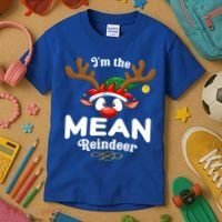 Christmas Pjs Mean Xmas Reindeer Matching Great Gift Kids T-Shirt thumb 3