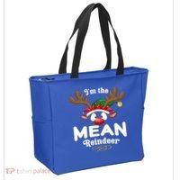 Christmas Pjs Mean Xmas Reindeer Matching Great Gift Tote Bag thumb 2