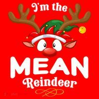 Christmas Pjs Mean Xmas Reindeer Matching Great Gift Santa Hat thumb 1