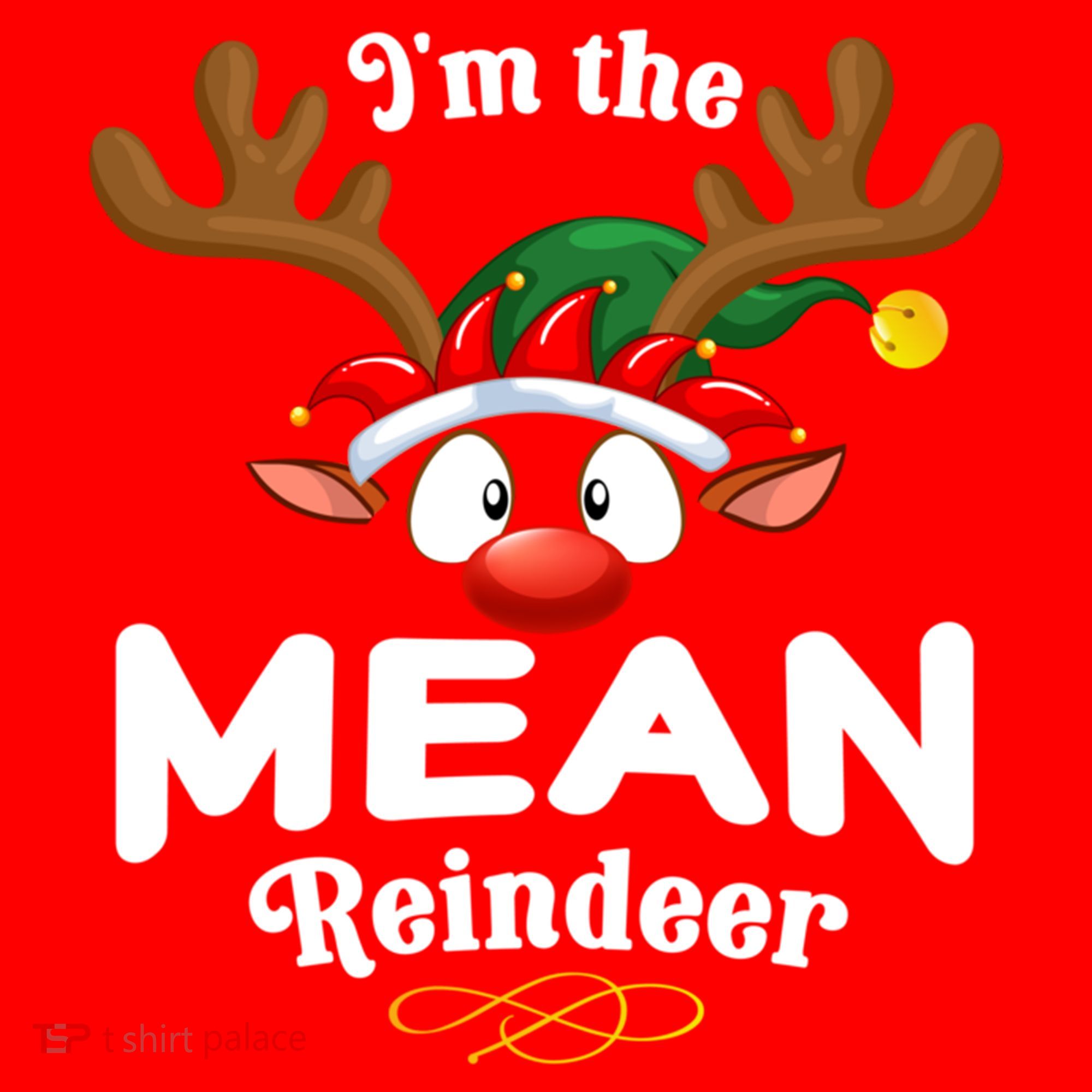 Christmas Pjs Mean Xmas Reindeer Matching Great Gift Santa Hat