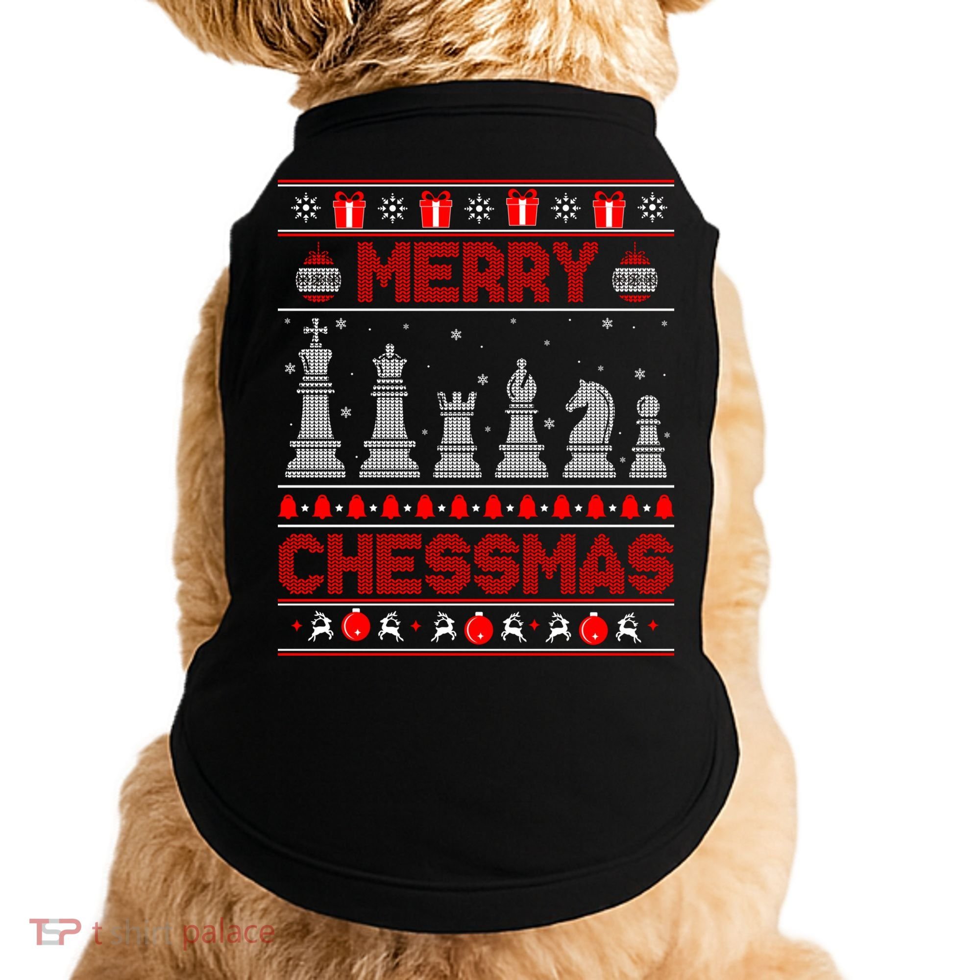 Chess Player Merry Chessmas Christmas Ugly Sweater Great Gift Doggie Tank