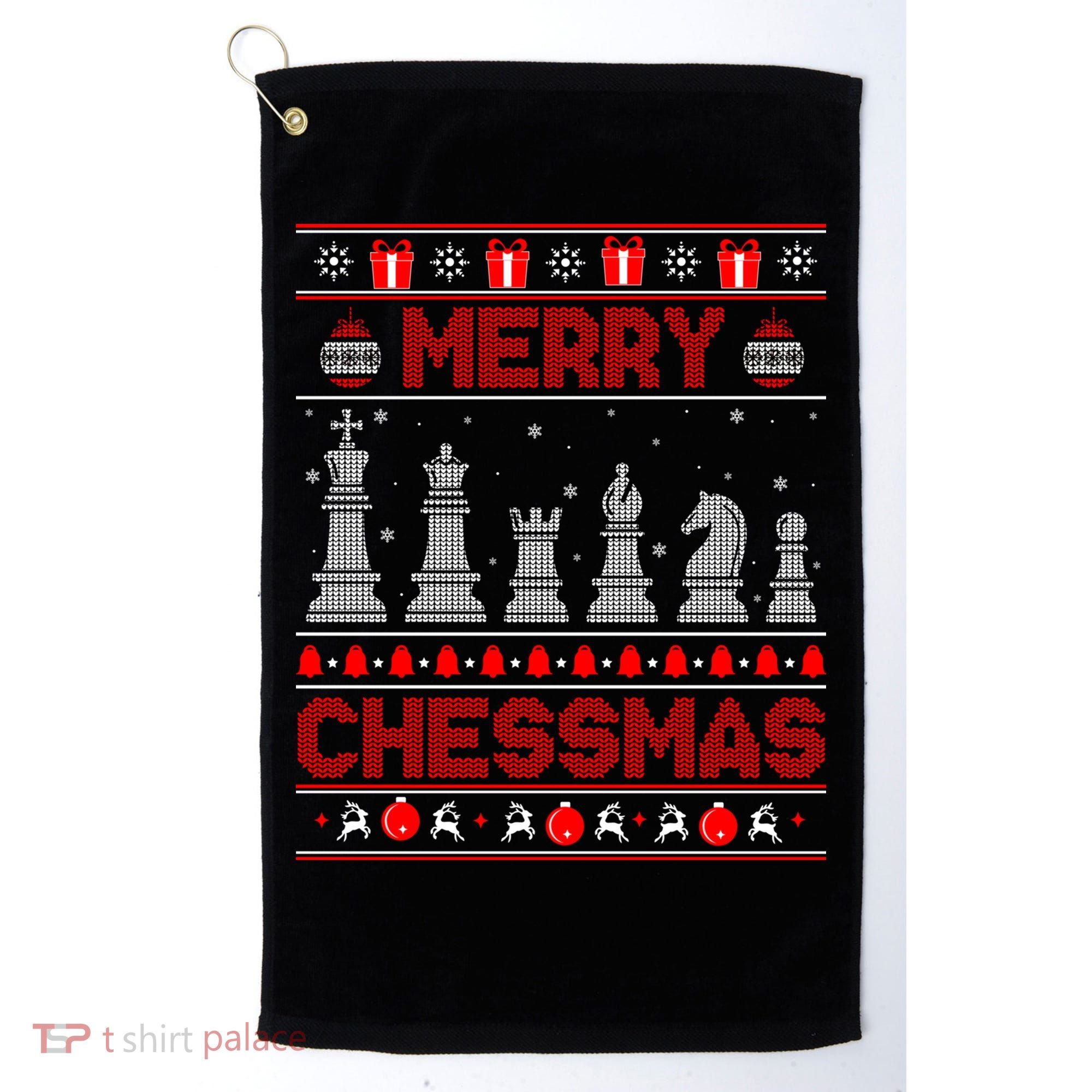 Chess Player Merry Chessmas Christmas Ugly Sweater Great Gift Golf Towel