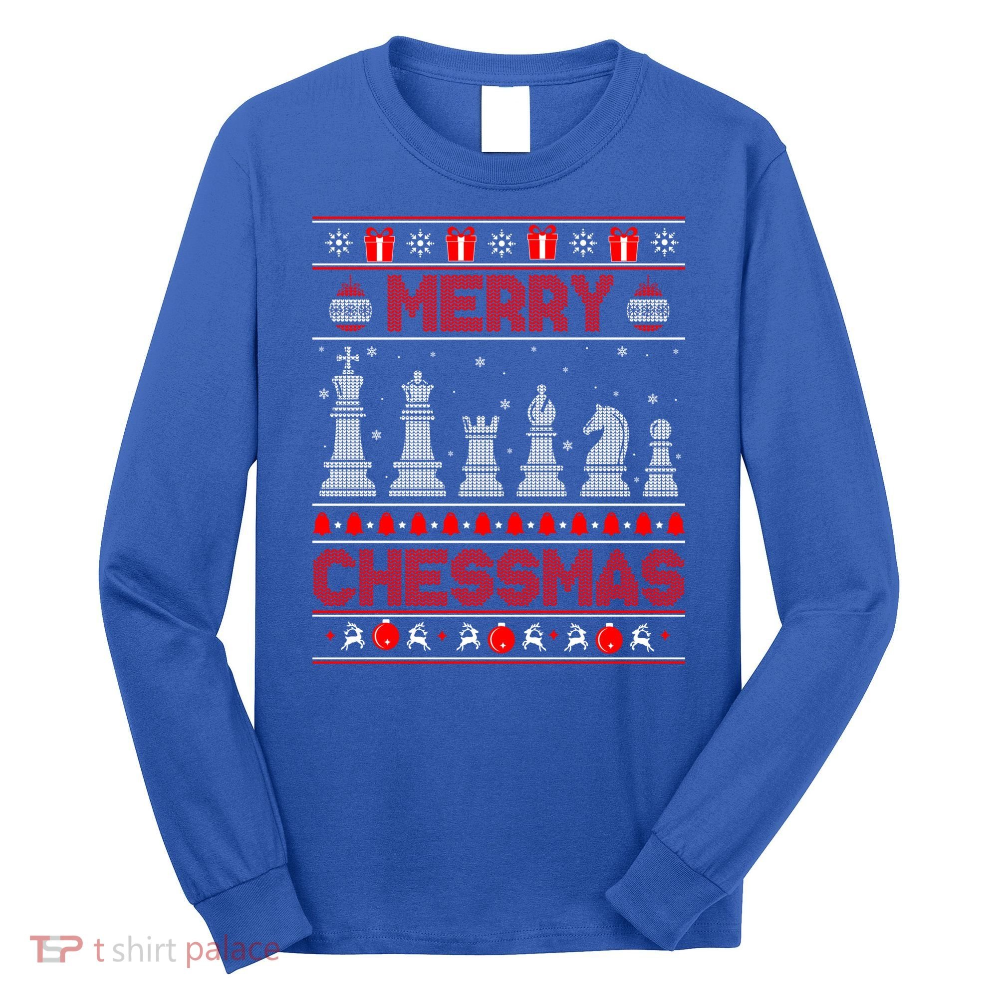 Chess Player Merry Chessmas Christmas Ugly Sweater Great Gift Long Sleeve Shirt