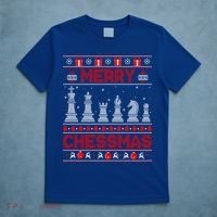 Chess Player Merry Chessmas Christmas Ugly Sweater Great Gift T-Shirt thumb 5